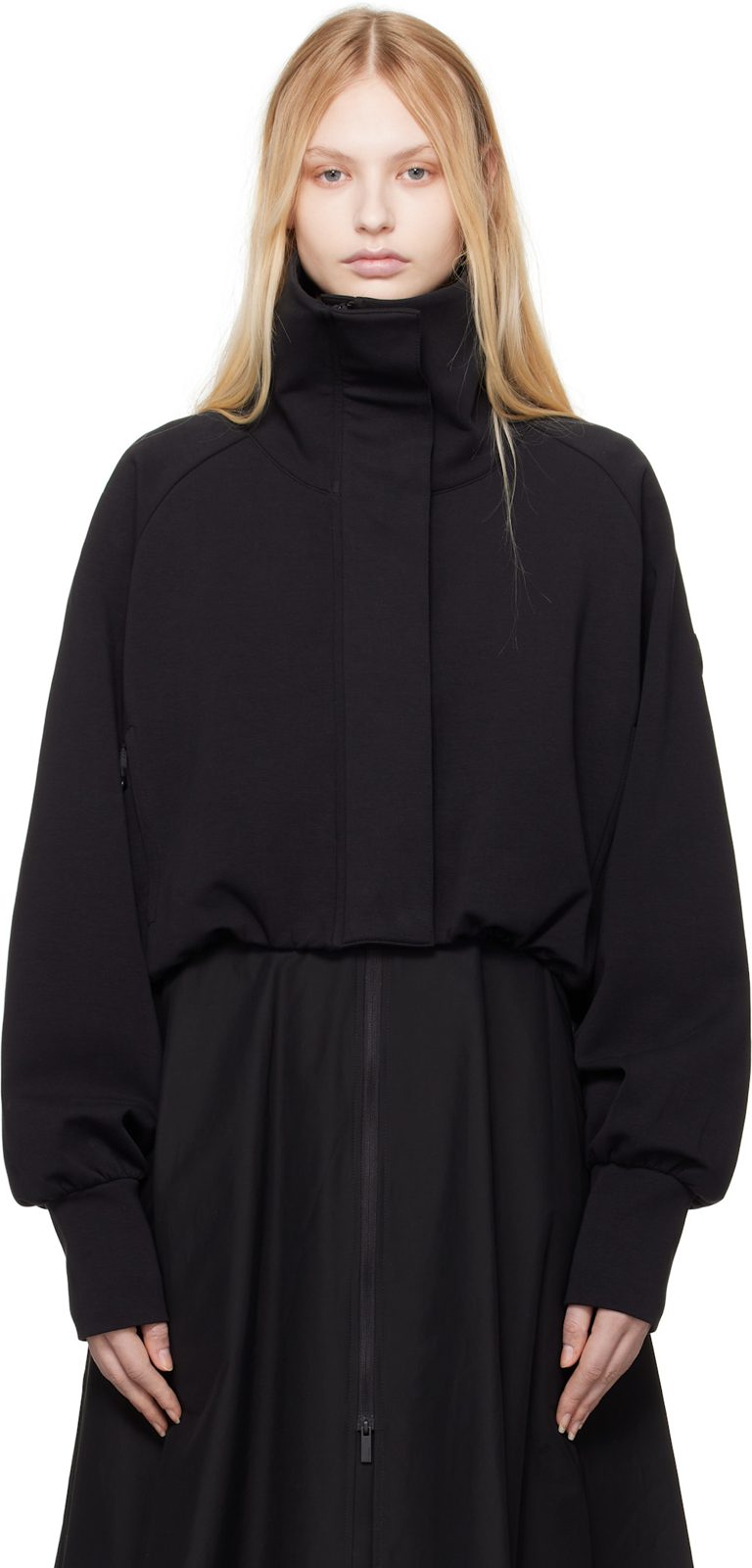 Black Zip Up Jacket 251111F063019