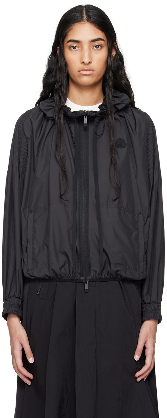 Black Auxonne Windbreaker Jacket 242111F061019