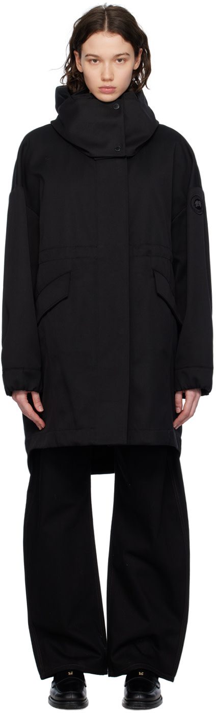 Black Olivine Coat 241014F063004