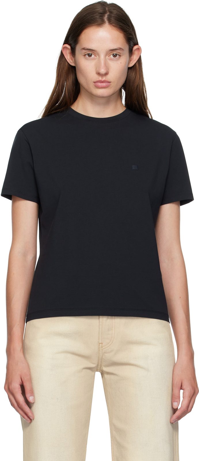 Black Regular Fit T-shirt 252129F110045