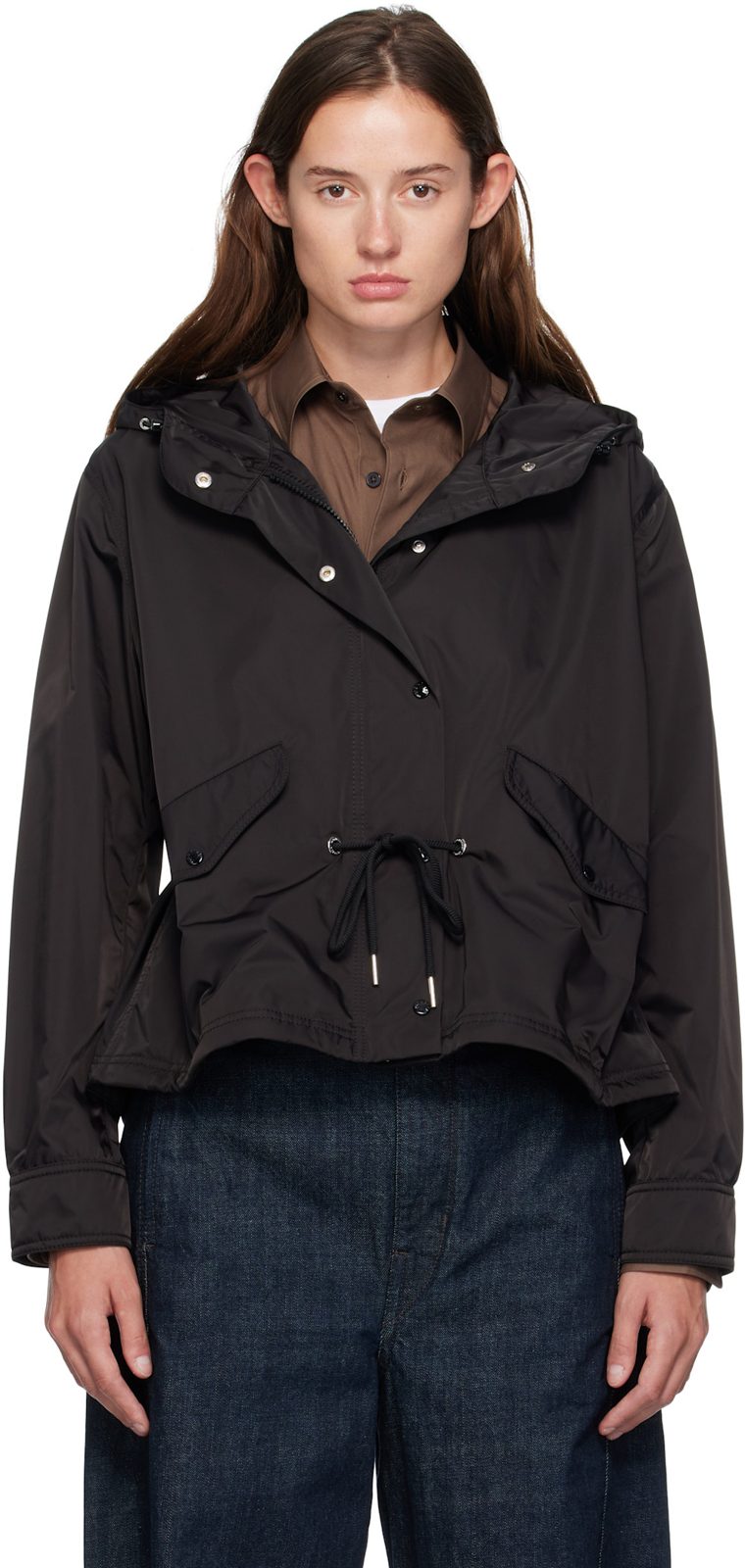 Black Noizay Hooded Parka Jacket 252111F061000
