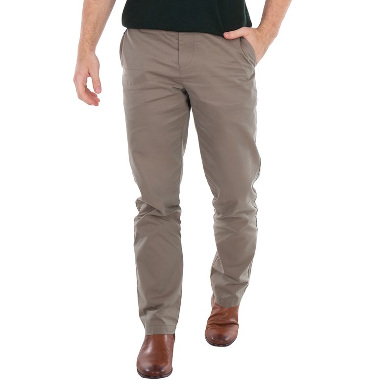 Mid Rise Straight-Leg Cotton Trousers
