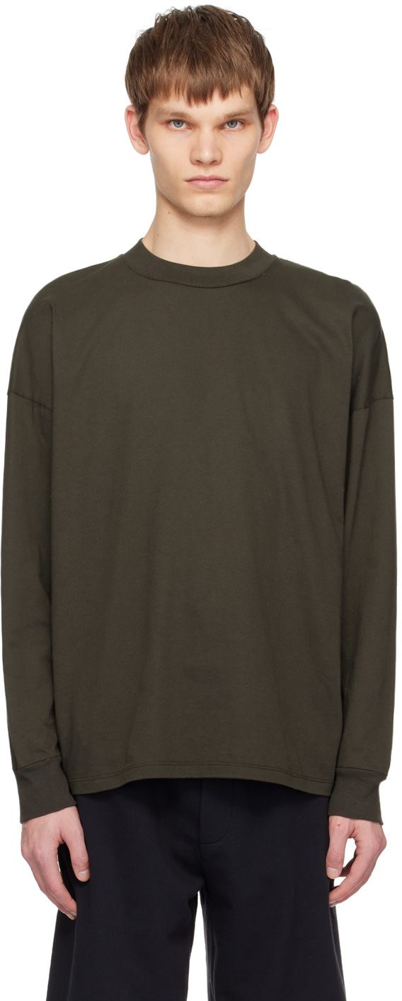 The Row Gray Drago Long Sleeve T-Shirt 241359M213007