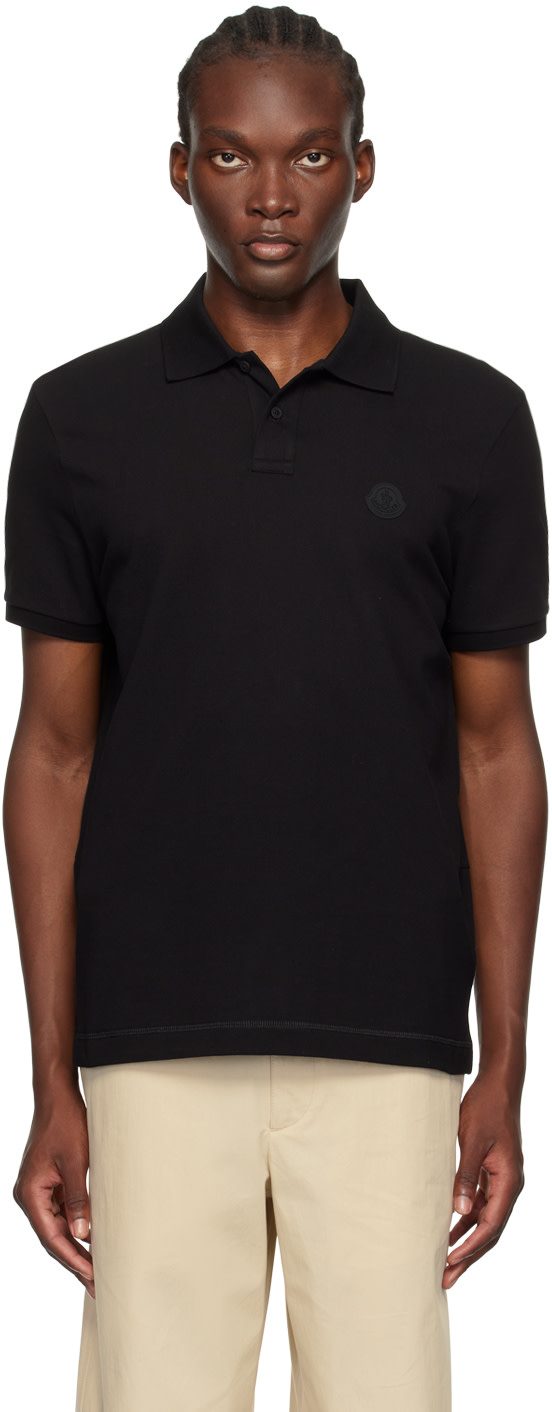 Black Logo Patch Polo 242111M212014
