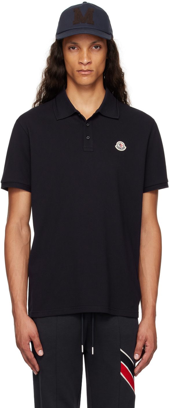 Navy Logo Patch Polo 242111M212020