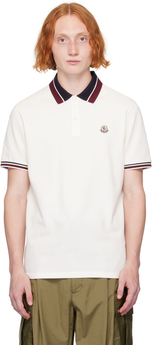 White Two-Button Polo 242111M212040