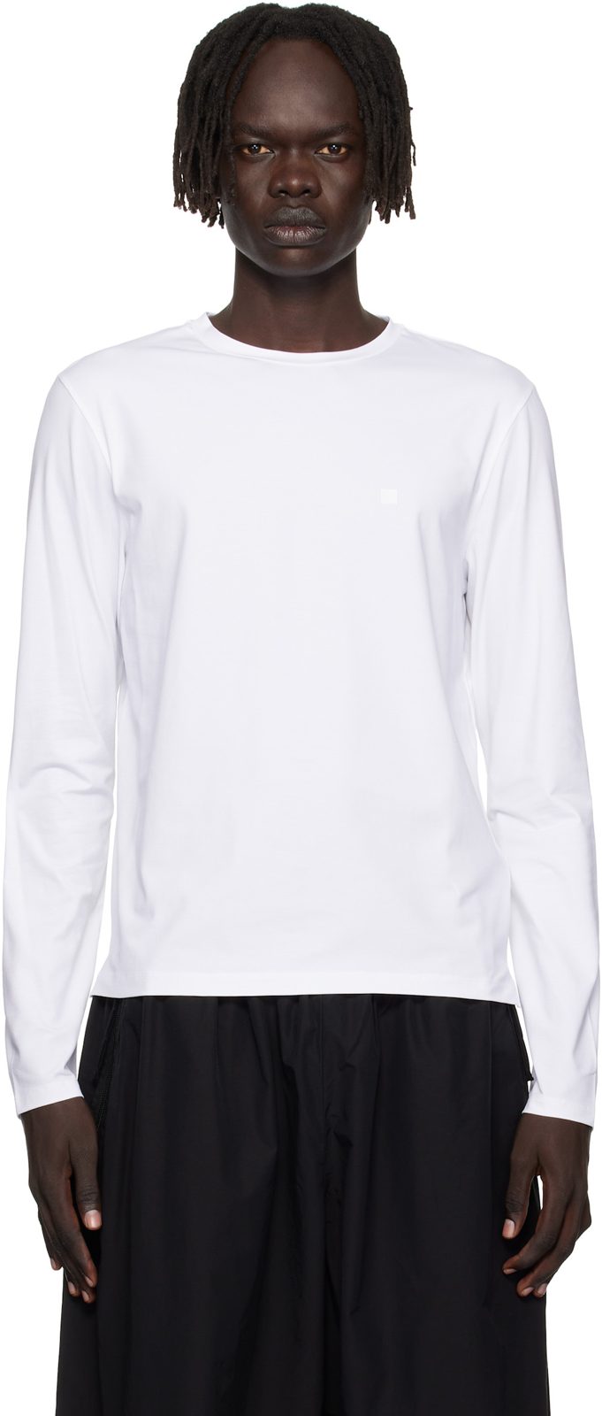 White Long Sleeve Regular Fit T-shirt 252129M213024