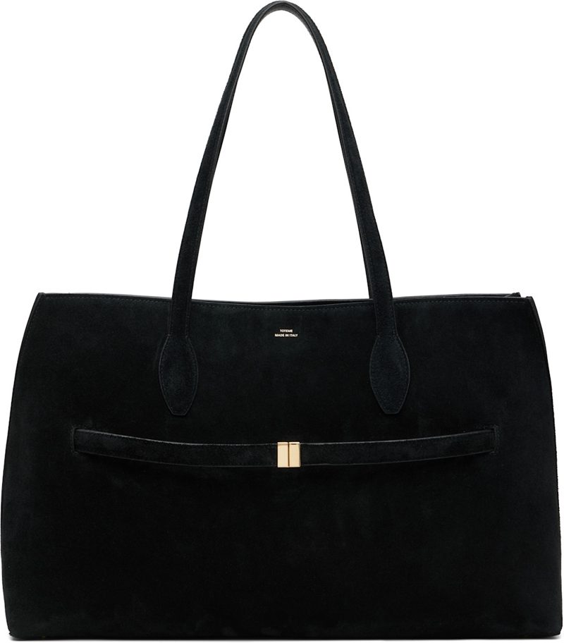 TOTEME Black Suede Lounge Tote 252771F049007