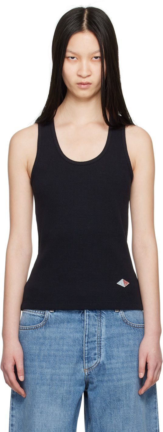Navy Logo Patch Tank Top 242798F111001