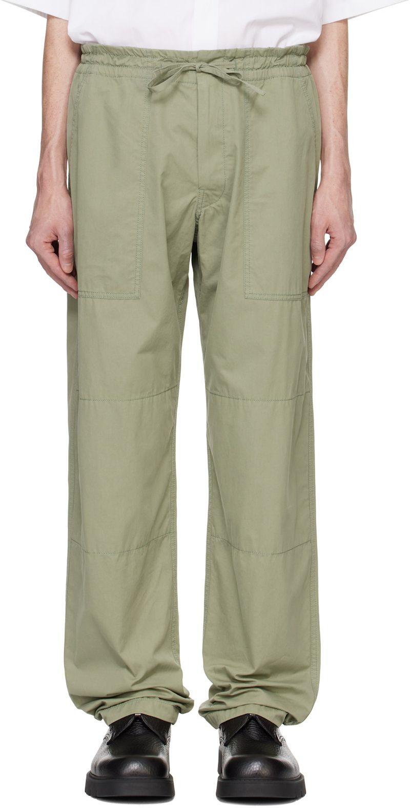 Green Light Cotton Twill Trousers 242798M191007