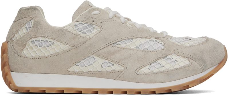 White & Gray Orbit Sneakers 242798F128002
