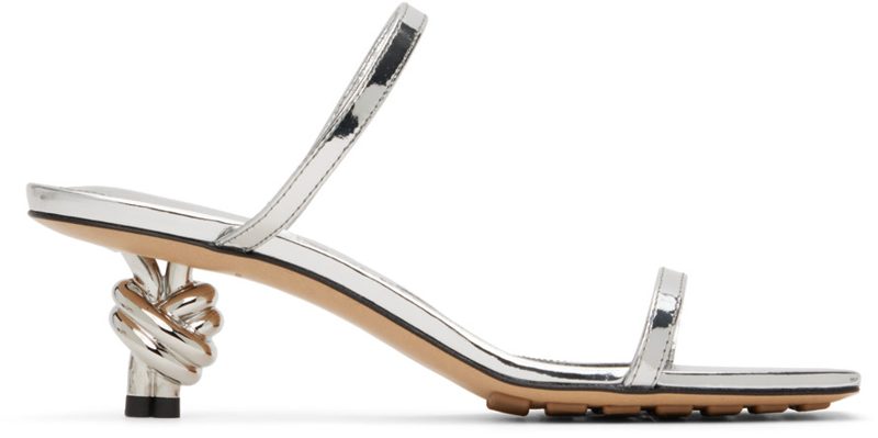 Silver Knot Mules 241798F125002