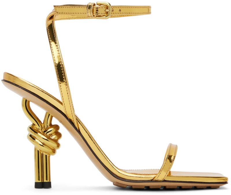 Gold Knot Sandals 241798F125003