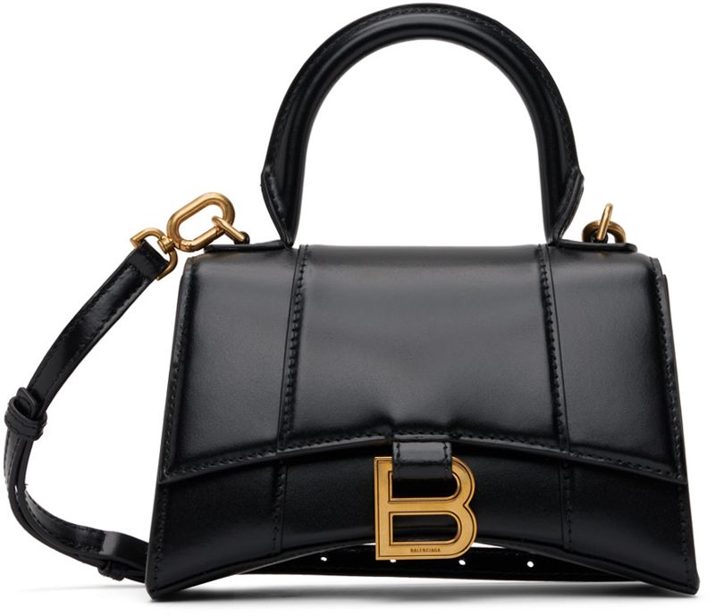 Black XS Hourglass Bag 232342F046031