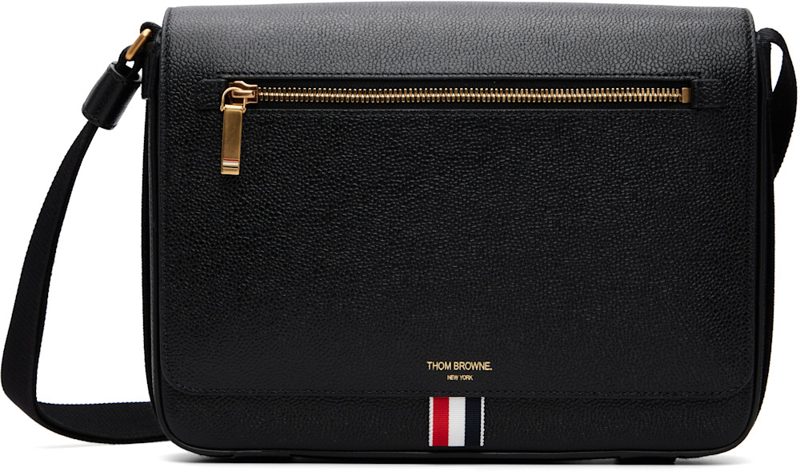 Black Pebble Grain Reporter Bag 252381M170001
