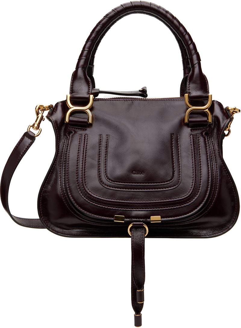 Chloe Burgundy Small Marcie Bag 251338F048010