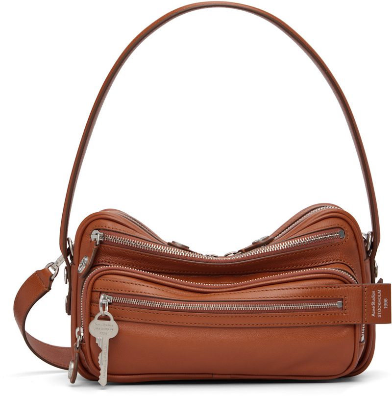 Brown Camero Party Shoulder Bag 252129F048009