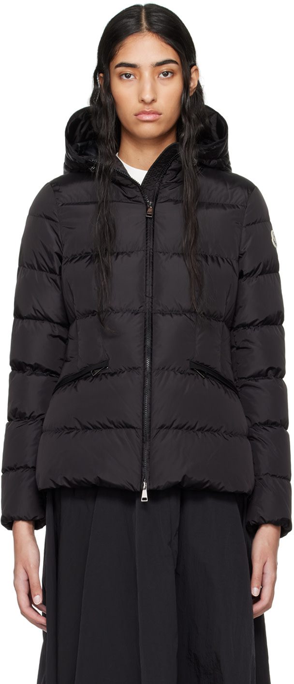 Black Avoce Short Down Jacket 242111F061089