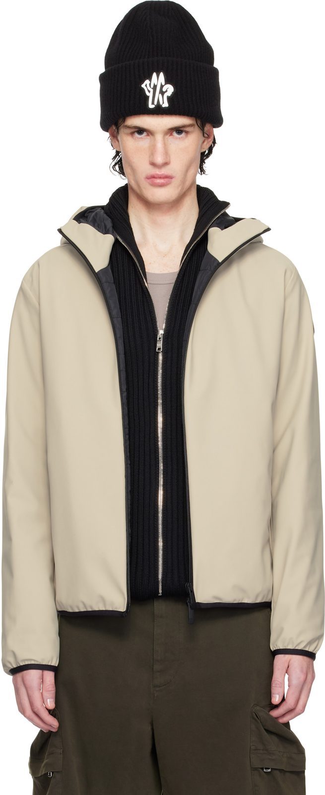 Beige Chalves Down Jacket 251111M180032