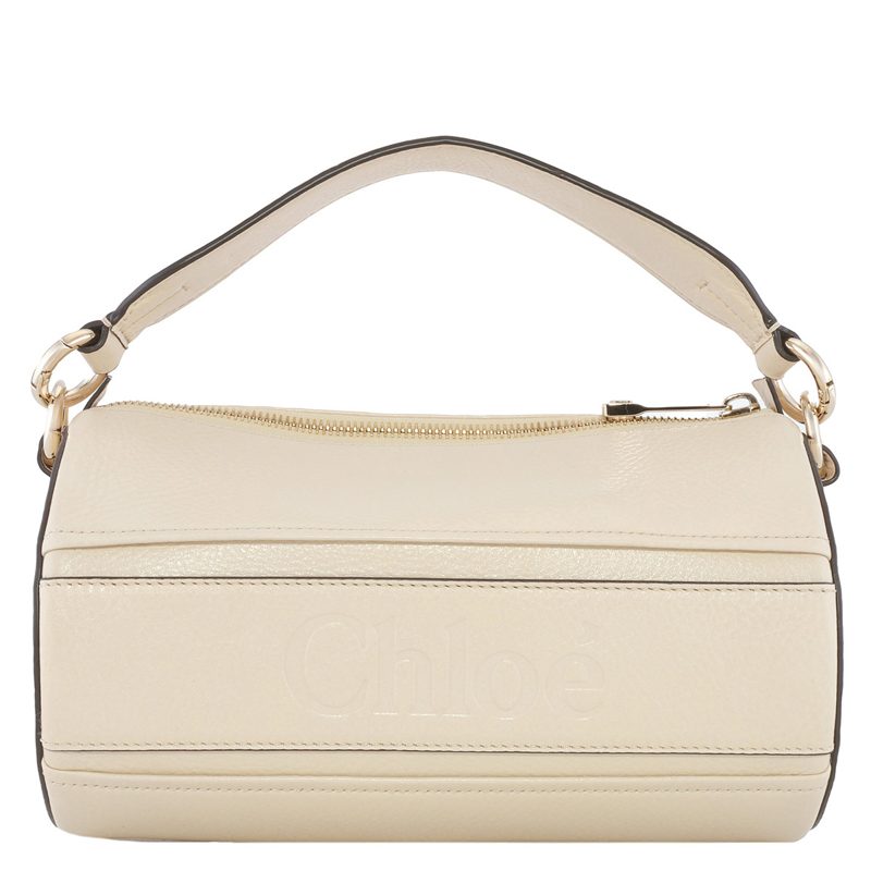 Chloe Woody Tube Shoulder Bag in Grained Calfskin_Sweet Beige