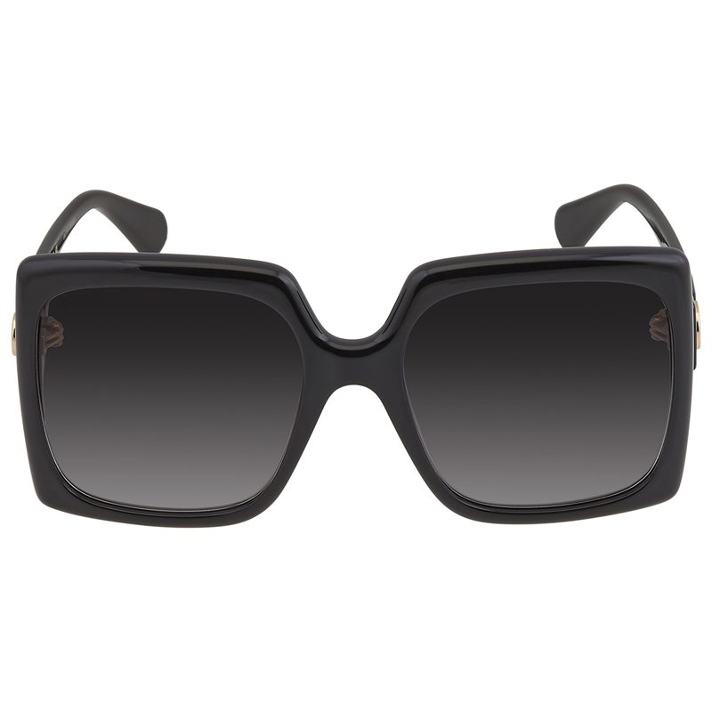 Grey Gradient Oversized Ladies Sunglasses GG0876S 001 60_Shiny Black