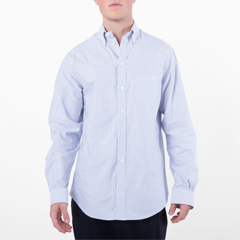 Striped Long-Sleeved Cotton Shirt