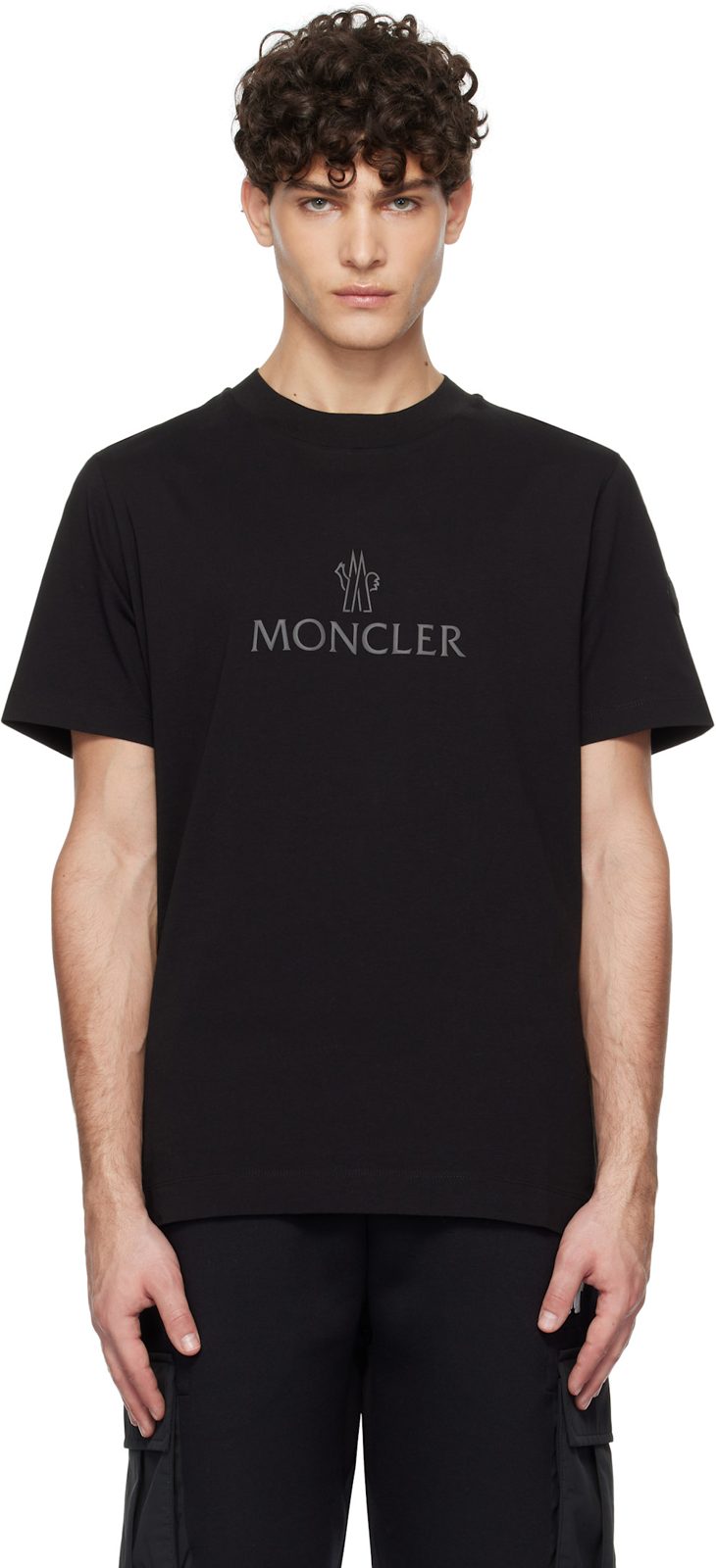 Black Logo Cotton T-shirt 251111M213074