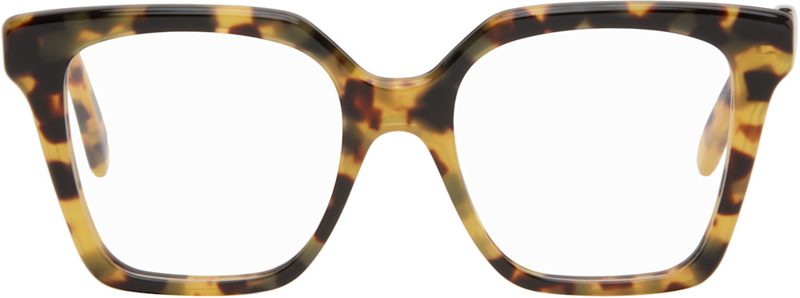 Yellow & Black Slim Glasses 261677M133004
