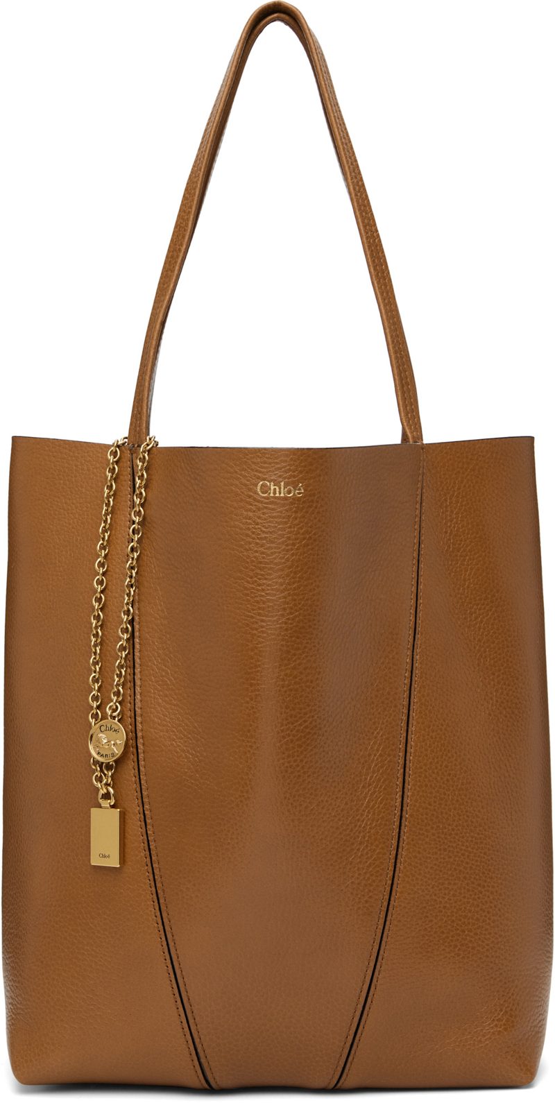 Brown Chloe Spin Tote 251338F049005
