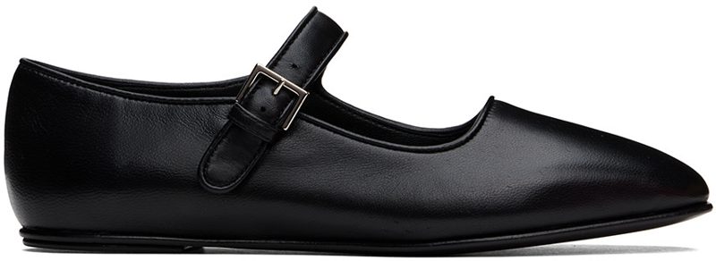 The Row Black Ava Ballerina Flats 242359F118012
