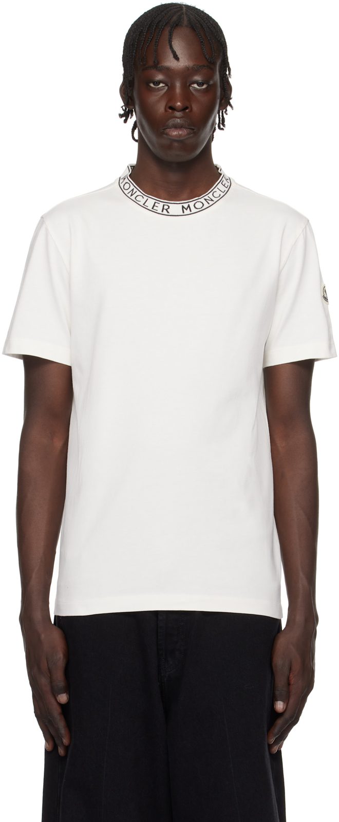 White Logo-Trimmed Cotton T-shirt 251111M213073