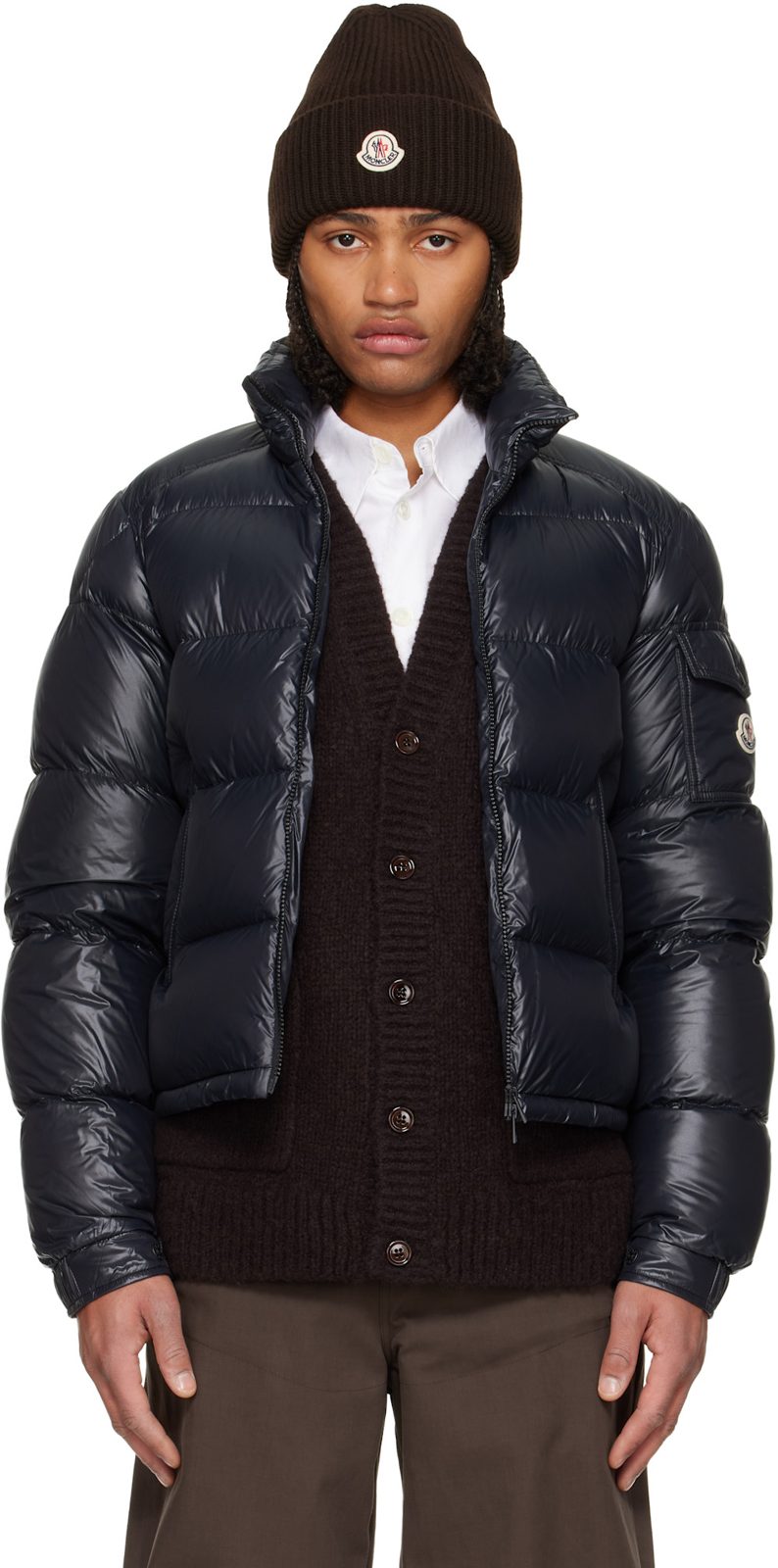 Black Levitha Short Down Jacket 252111M178025