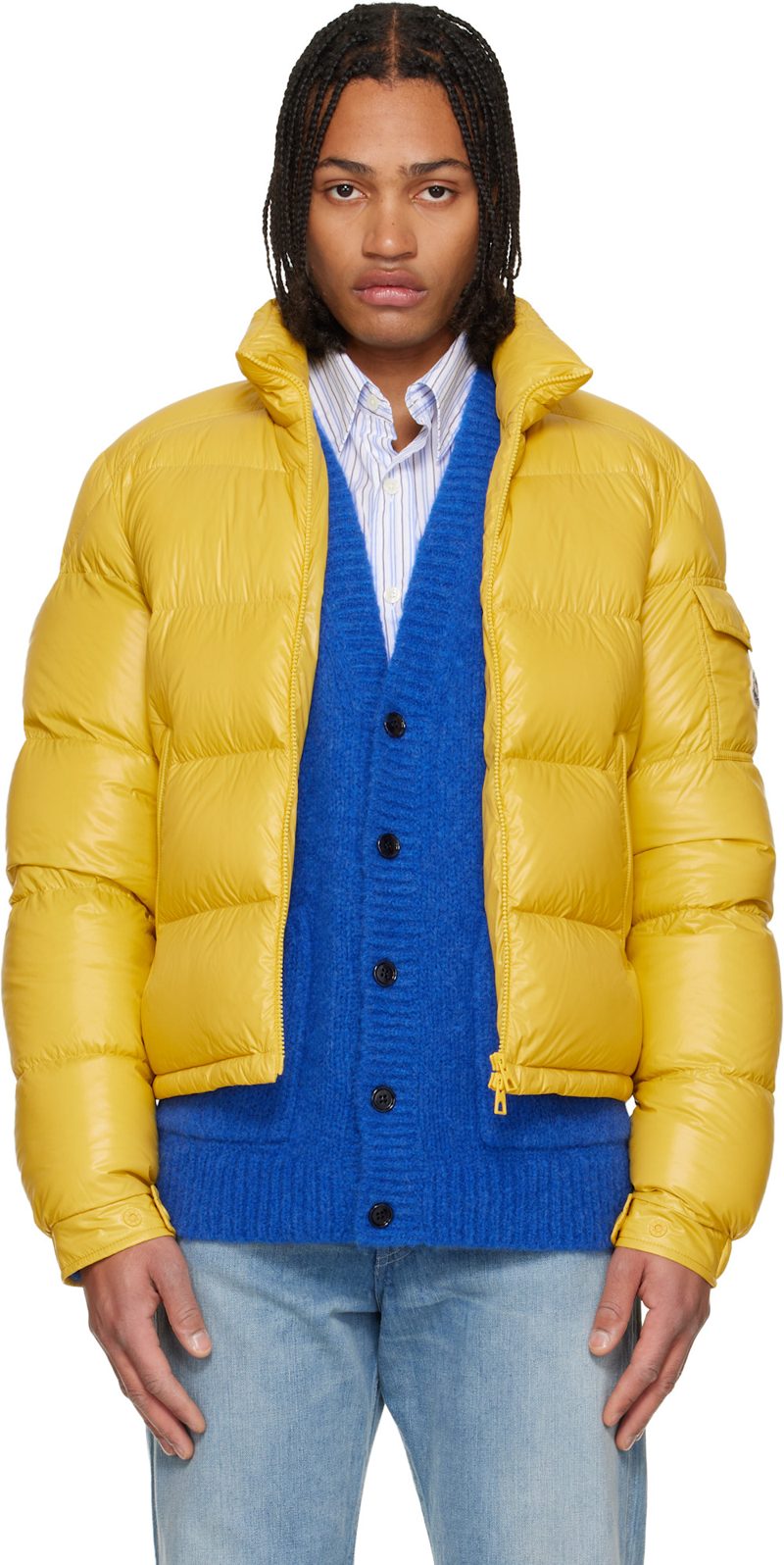 Yellow Levitha Short Down Jacket 252111M178026