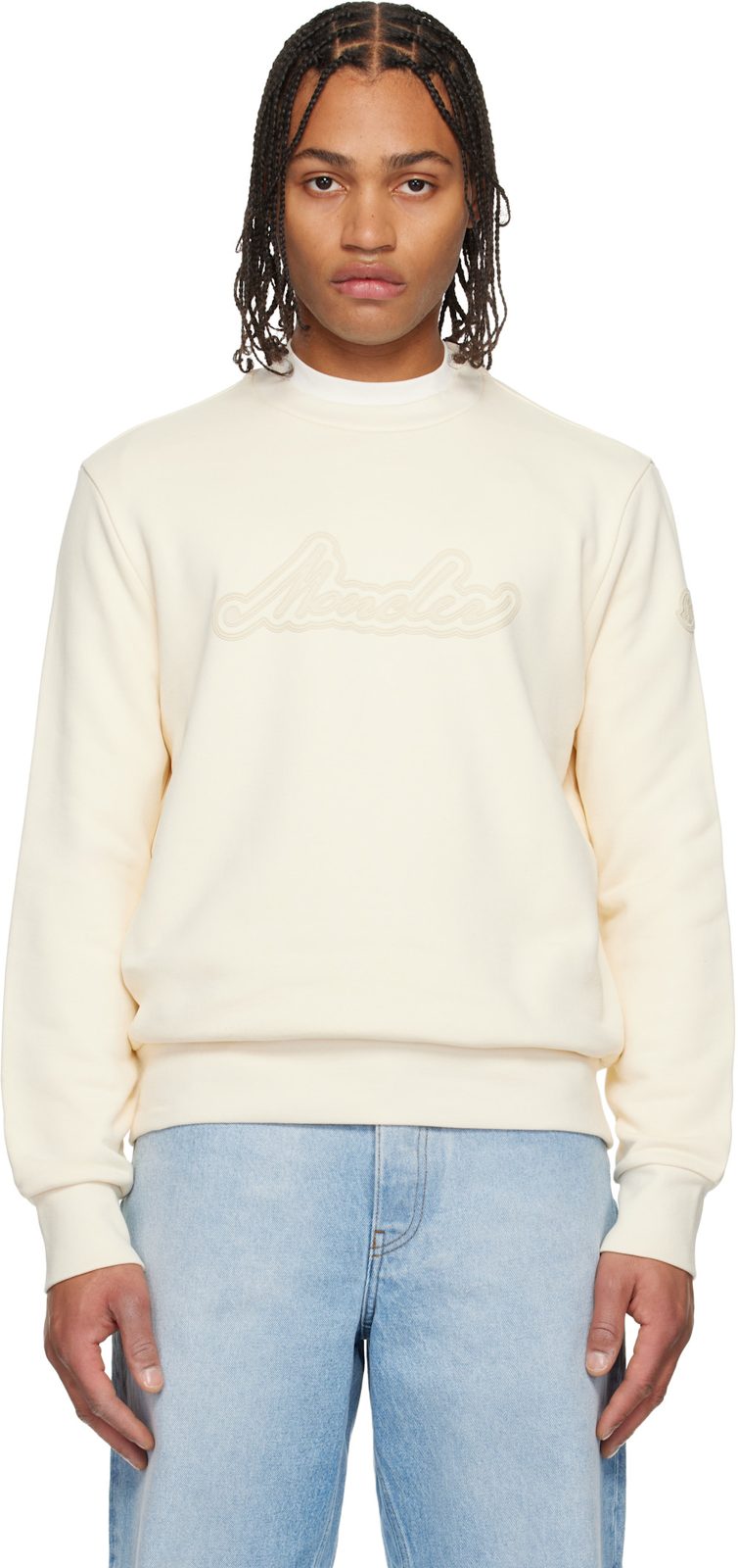 오프화이트 Cursive Logo Cotton Sweatshirt 252111M204037