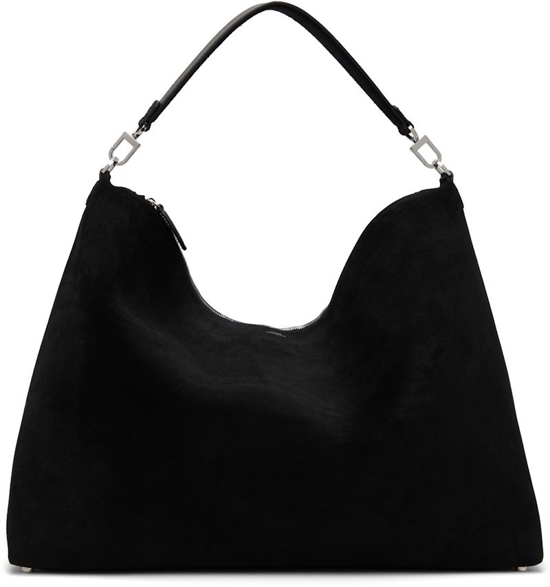 TOTEME Black Bevel Suede Tote 252771F049014