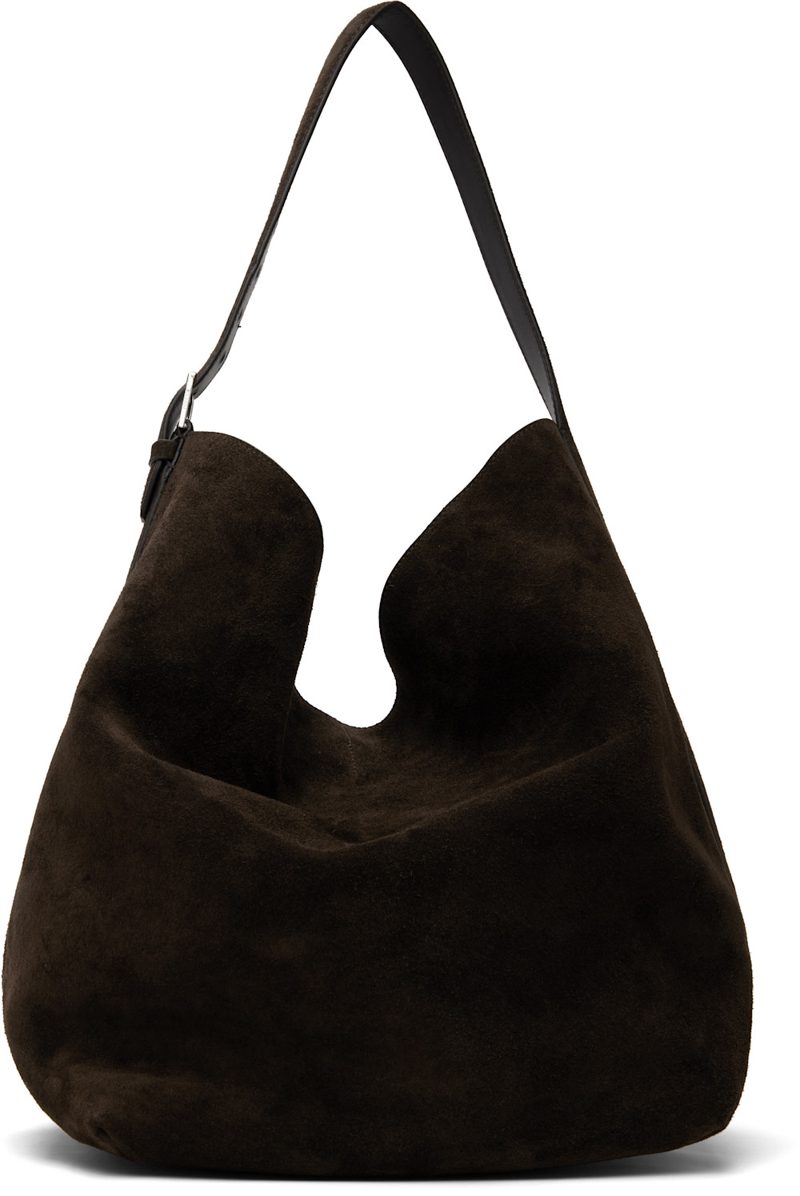 TOTEME Brown Belted Suede Tote 252771F049010