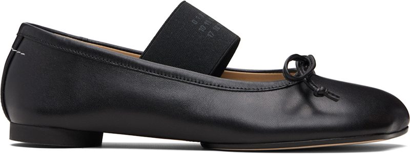 Black Anatomic Numeric Ballerina Flats 261188F118004