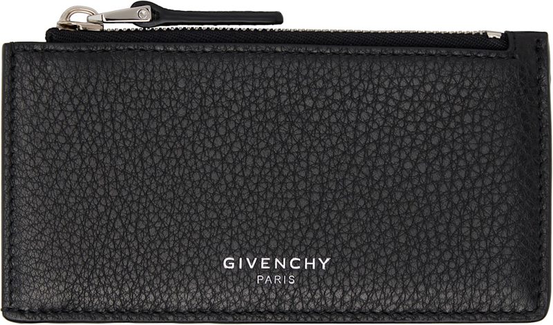 Black Zipped Card Holder 261278M163011