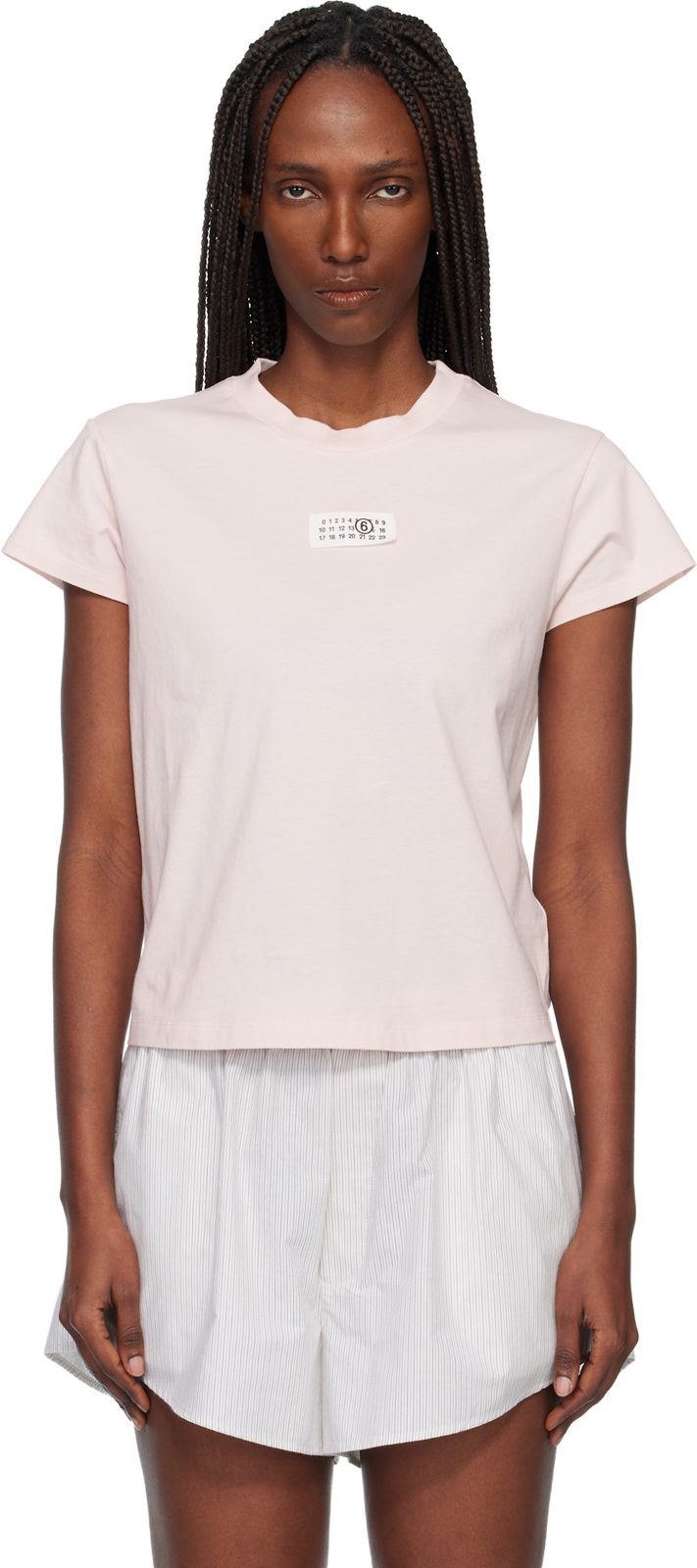 Pink Numeric Cotton T-shirt 261188F110019