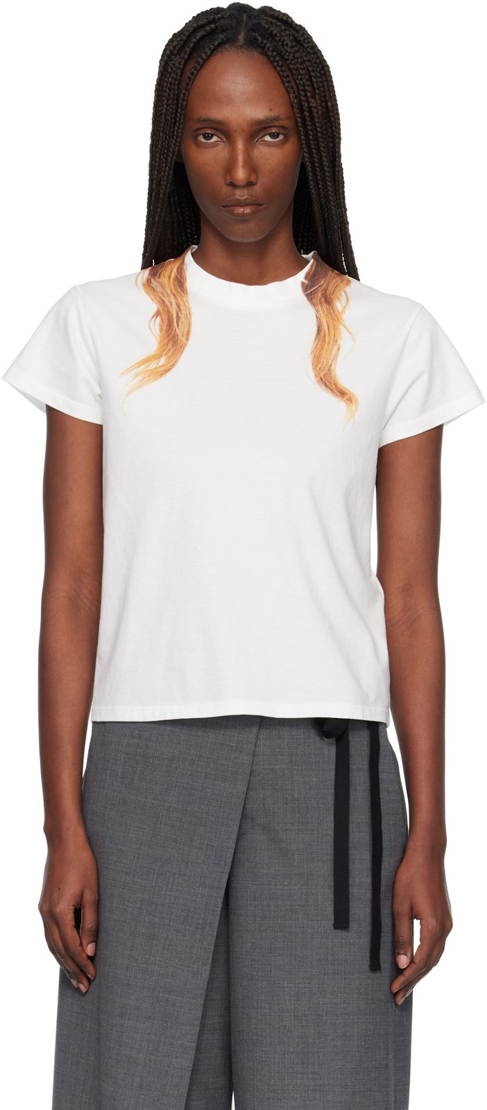 오프화이트 Cotton Jersey T-shirt 261188F110010