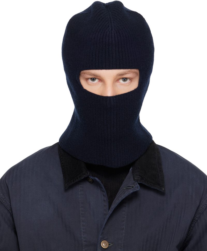 Navy Virgin Wool Balaclava 261168M138007