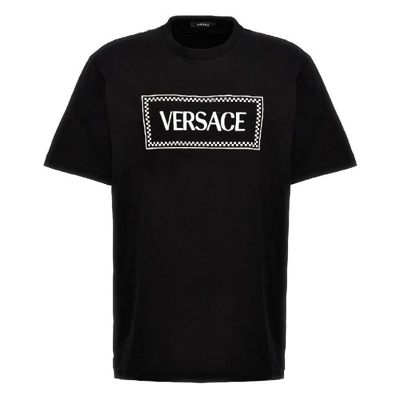 90s Logo Embroidered Cotton T Shirt