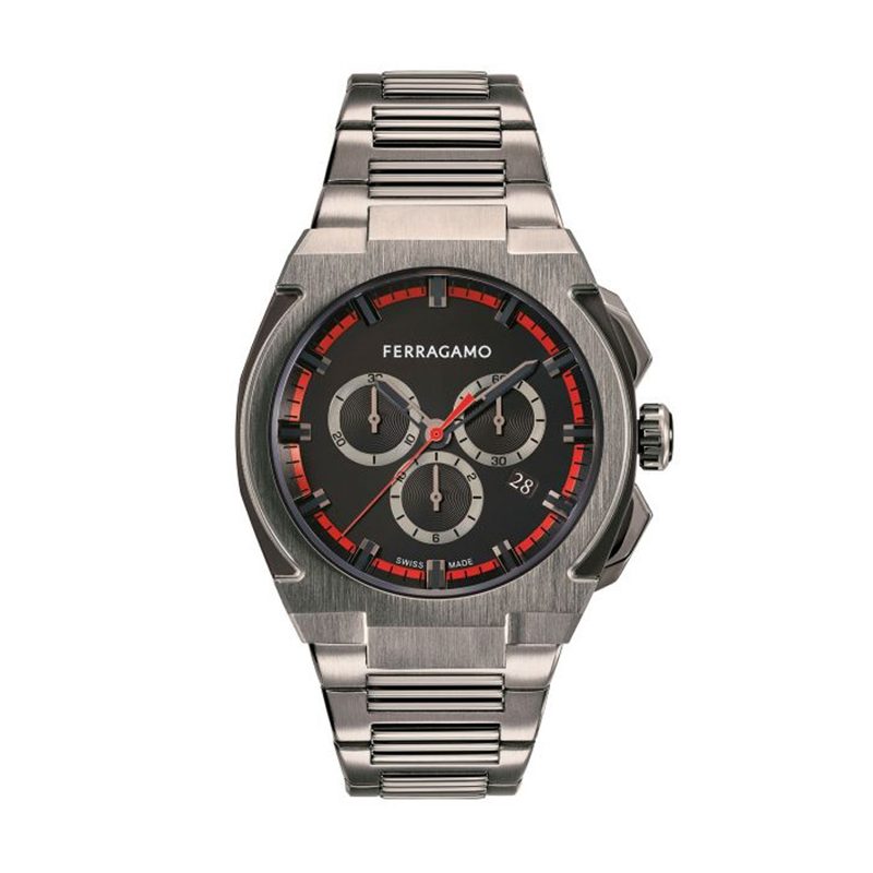Edge Chronograph Quartz Black Dial Mens Watch SFK200423