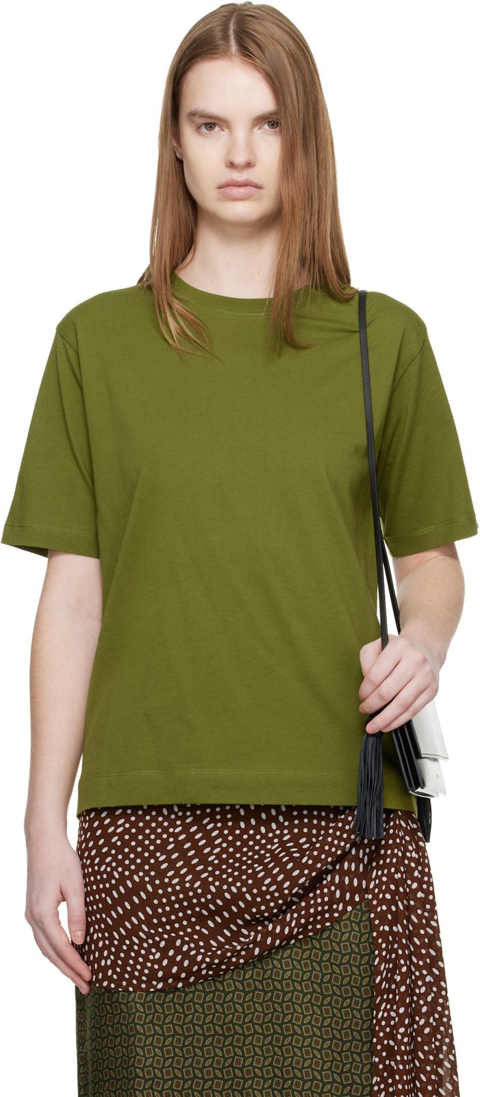 Green Cotton T-shirt 261358F110000
