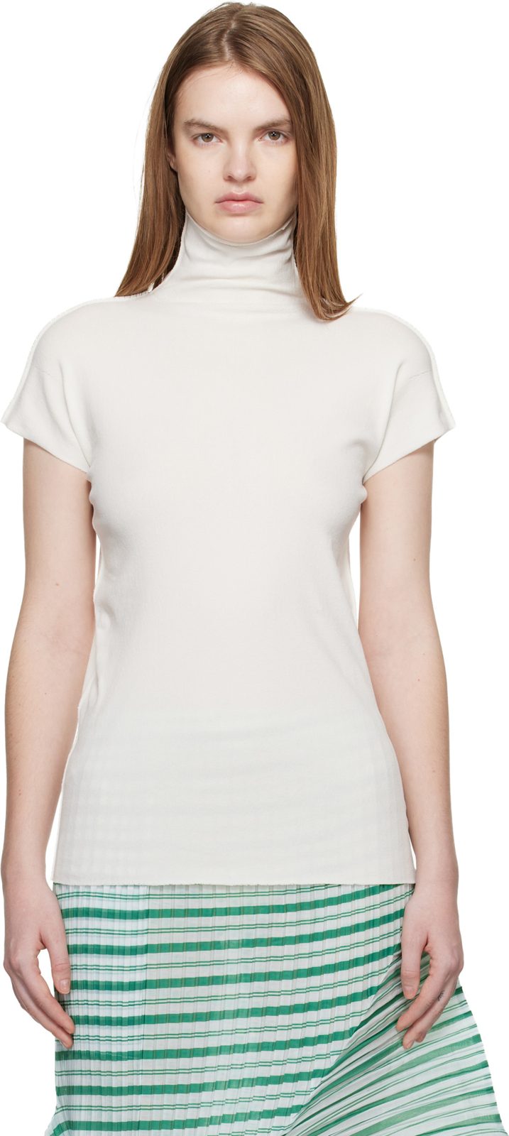White December Cotton Baguette Turtleneck 261809F099003