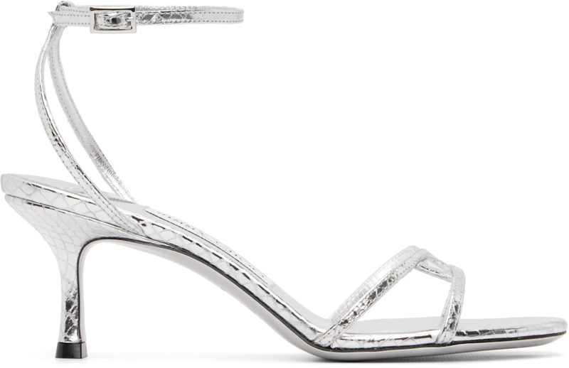Silver 1998 Leo 65 Heeled Sandals 261528F125032