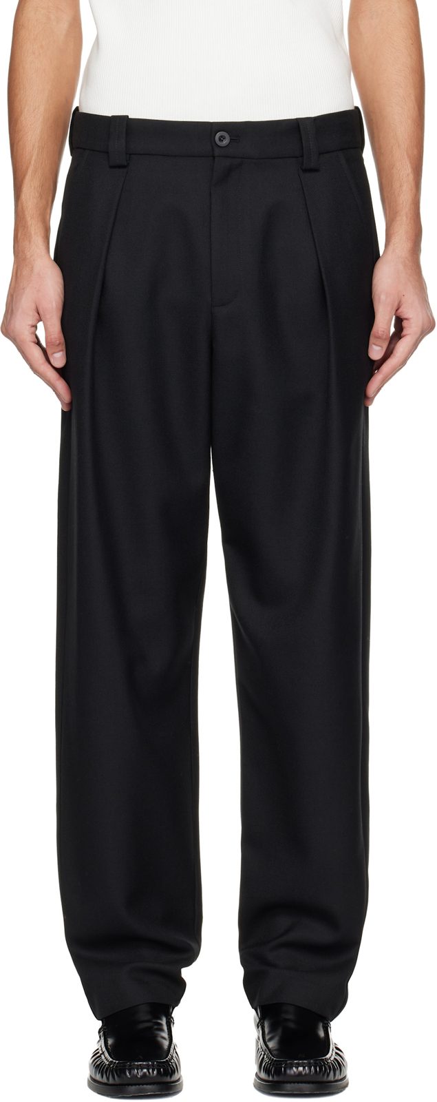 Black Renato Trousers 261252M191007