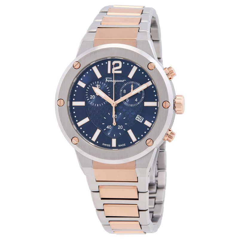 F-80 Chronograph Quartz Blue Dial Mens Watch SFJE00524