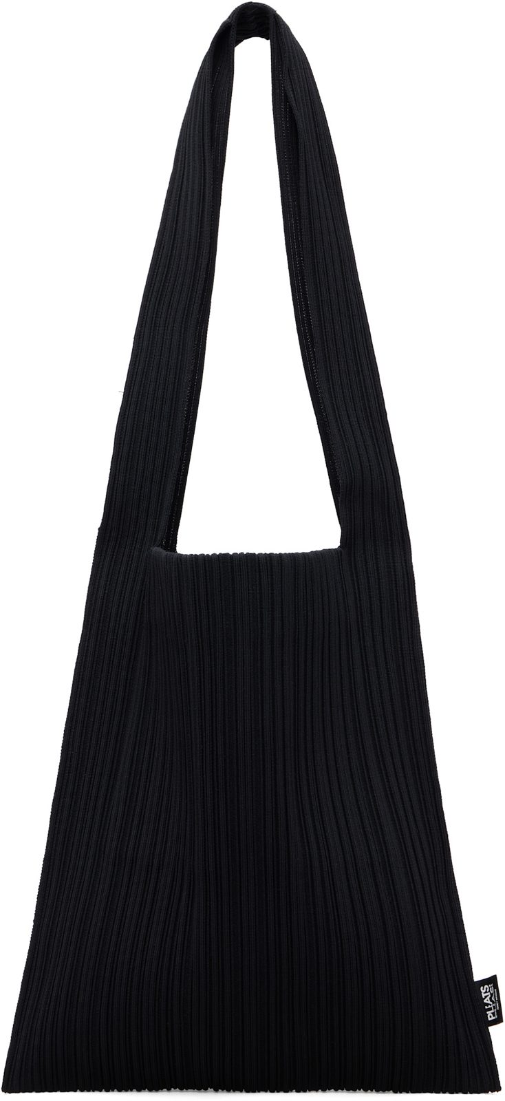 PLEATS PLEASE [이세이 미야케] Black Crepe Knit Tote 261941F049000
