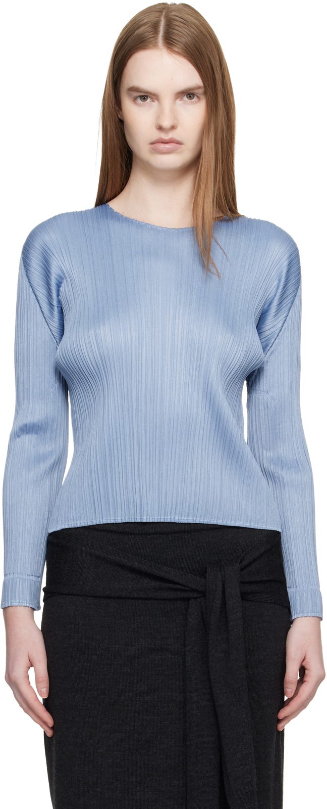 PLEATS PLEASE [이세이 미야케] Blue Monthly Colors December Blouse 261941F107003
